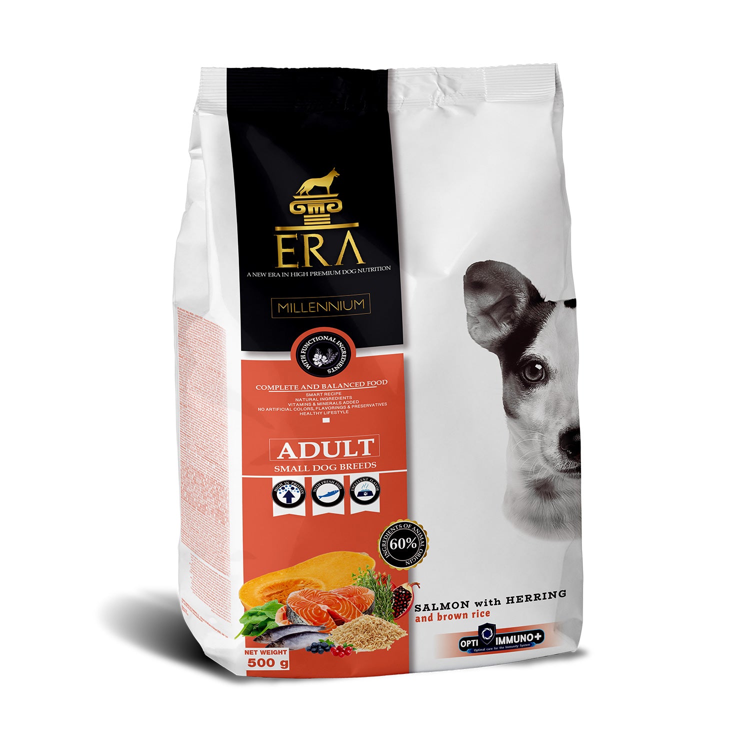 ERA Millennium Salmón y Arenque con arroz integral para raza pequeña