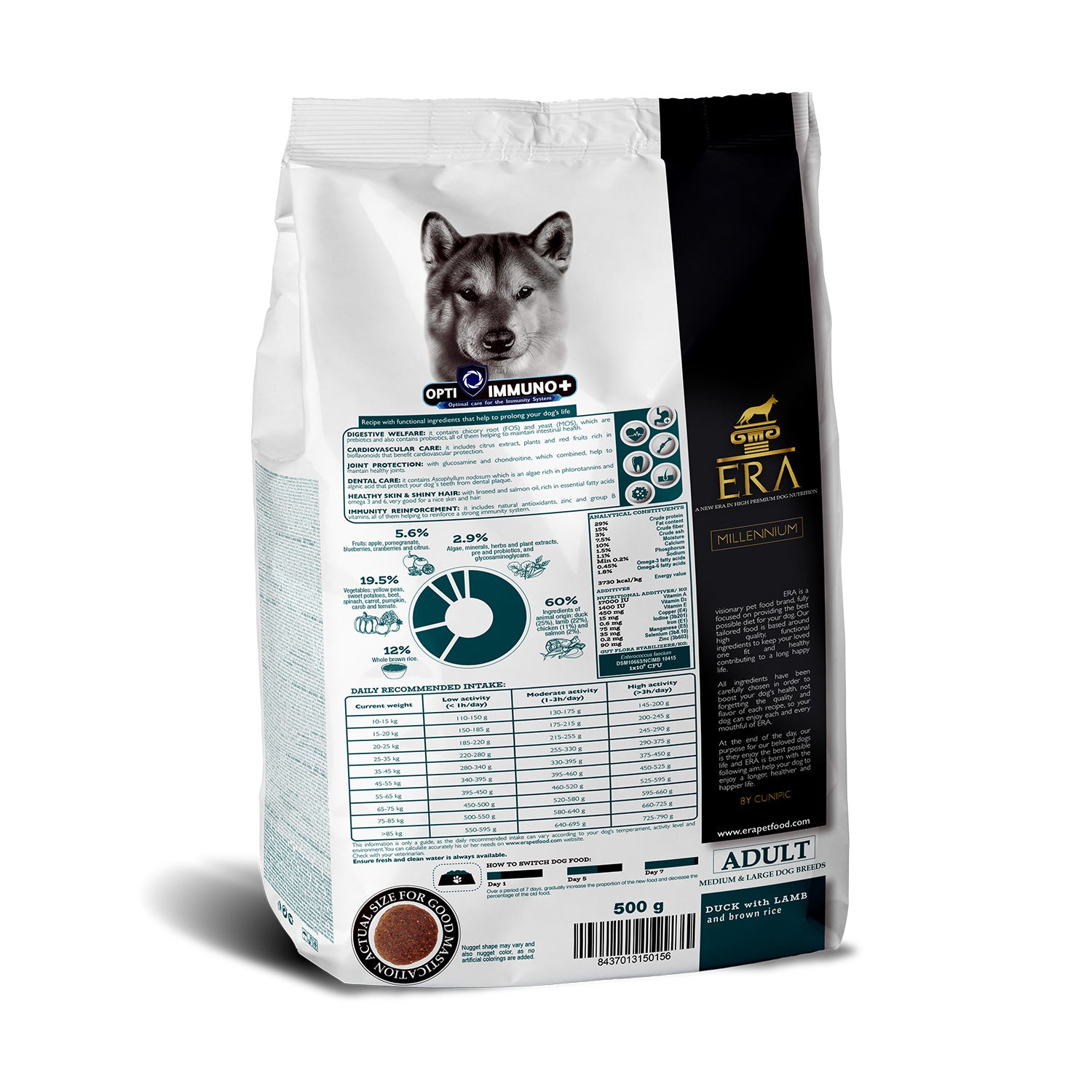 ERA Millennium Duck and Lamb with brown rice for medium and large breeds