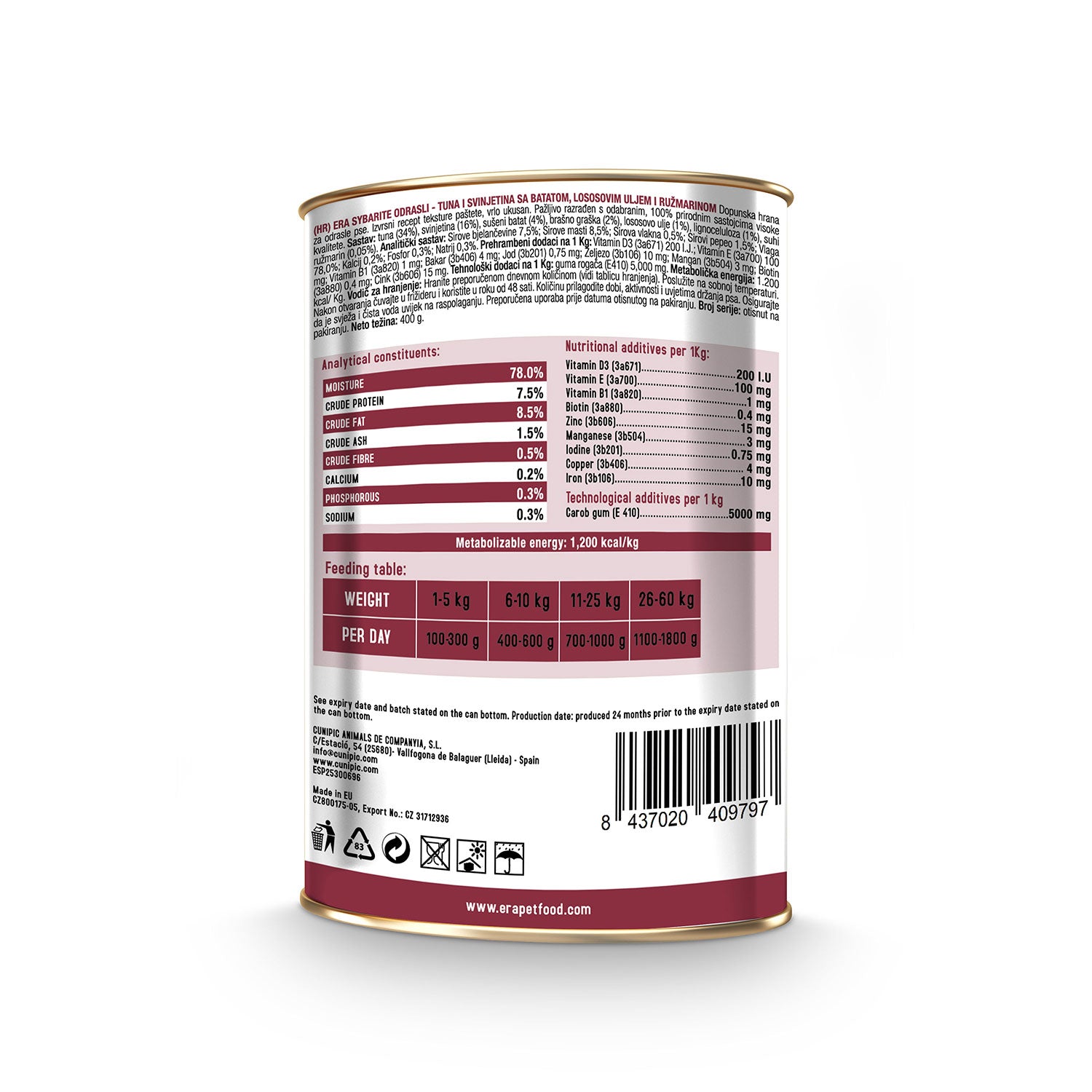 ERA Sybarite Tuna and Pork with Sweet Potatoes 