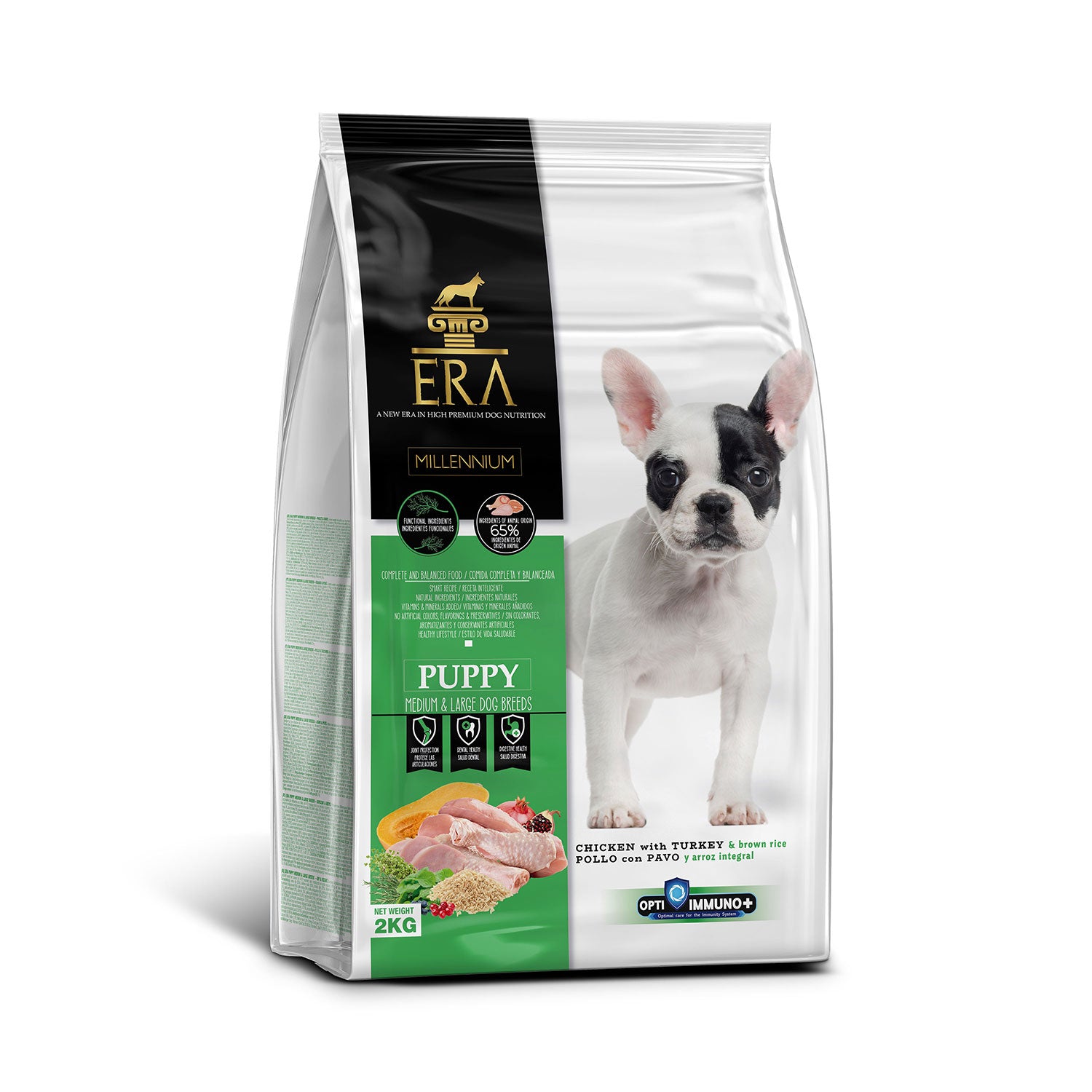 ERA Millennium Puppy Pollo y Pavo con arroz integral para raza mediana y grande