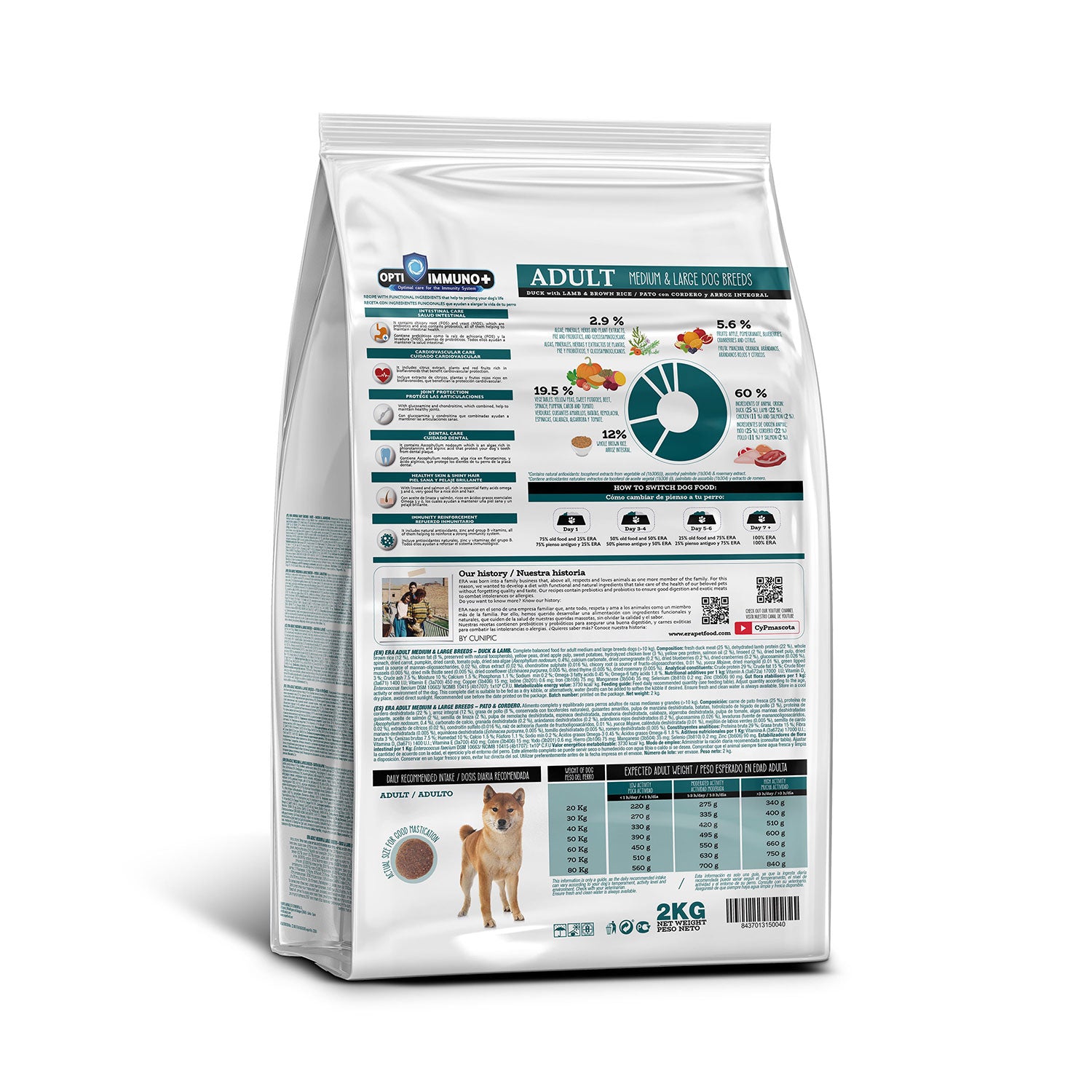 ERA Millennium Duck and Lamb with brown rice for medium and large breeds