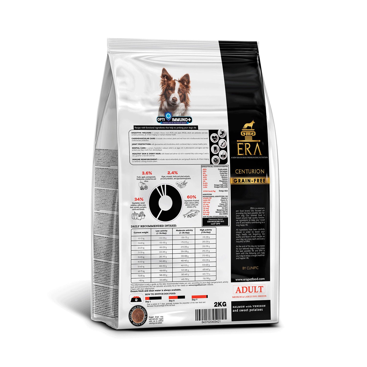 ERA Centurion Grain Free Salmon and Venison for medium and large breeds